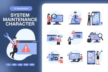 Mantenimiento del sistema Paquete de Ilustraciones