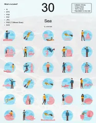 Mar Paquete de Ilustraciones