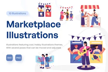 Marché Pack d'Illustrations