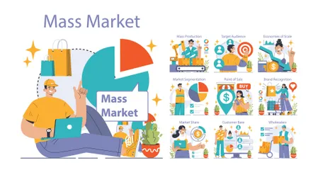 Marché de masse Illustration Pack