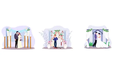 Mariage Pack d'Illustrations