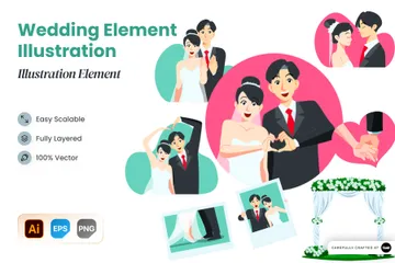 Mariage Pack d'Illustrations