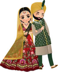 Mariage indien Pack d'Illustrations