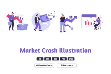 Market Crash Illustration Pack