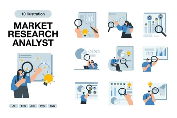 Market Research Analyst Illustration Pack