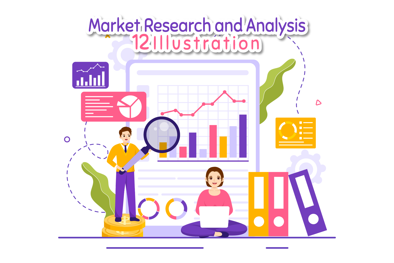 Premium Market Research And Analysis Illustration pack from Business ...