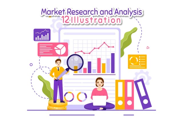 Premium Market Research And Analysis Illustration pack from Business ...