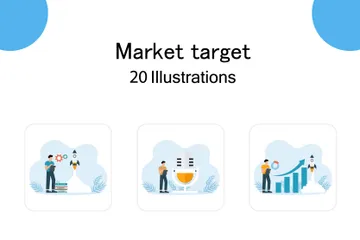 Market Target Illustration Pack