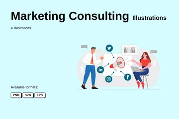 Marketing Consulting Illustration Pack