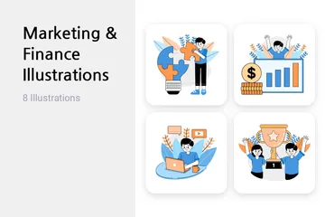 Marketing & Finance Illustration Pack