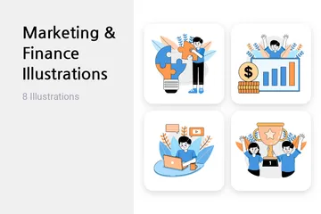 Marketing & Finanzen Illustrationspack