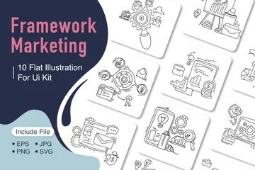Marketing Framework Illustration Pack