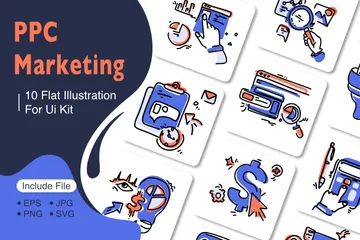 Marketing ppc Pacote de Ilustrações