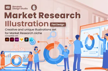 Marketing Research Illustration Pack