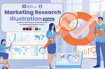 Marketing Research Illustration Pack