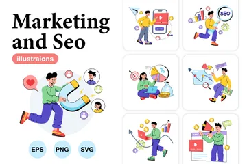 Marketing & Seo Illustration Pack