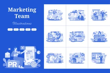Marketing Teams Illustration Pack