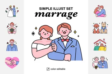 Marriage Illustration Pack