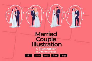 Married Couple Illustration Pack