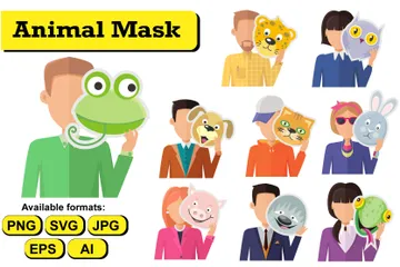Máscara de animales Paquete de Ilustraciones