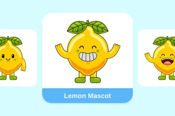 Mascota de limon Paquete de Ilustraciones