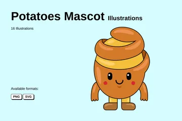 Mascota de patatas Paquete de Ilustraciones