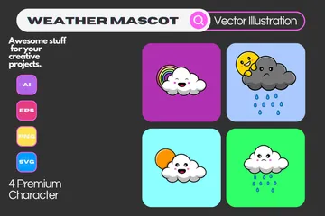 Mascotte météo Pack d'Illustrations