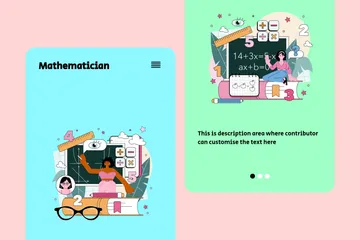 Mathematician Illustration Pack