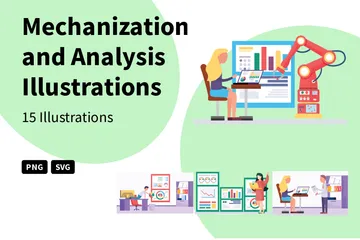 Mécanisation et analyse Pack d'Illustrations