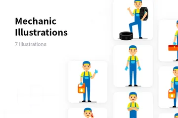 Mechanic Illustration Pack