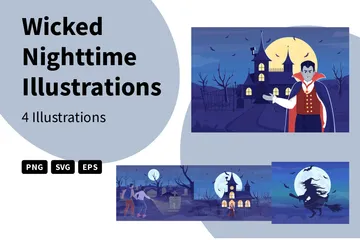 Méchante nuit Pack d'Illustrations