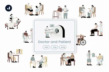 Médecin et patient Pack d'Illustrations