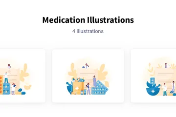 Medicamento Paquete de Ilustraciones