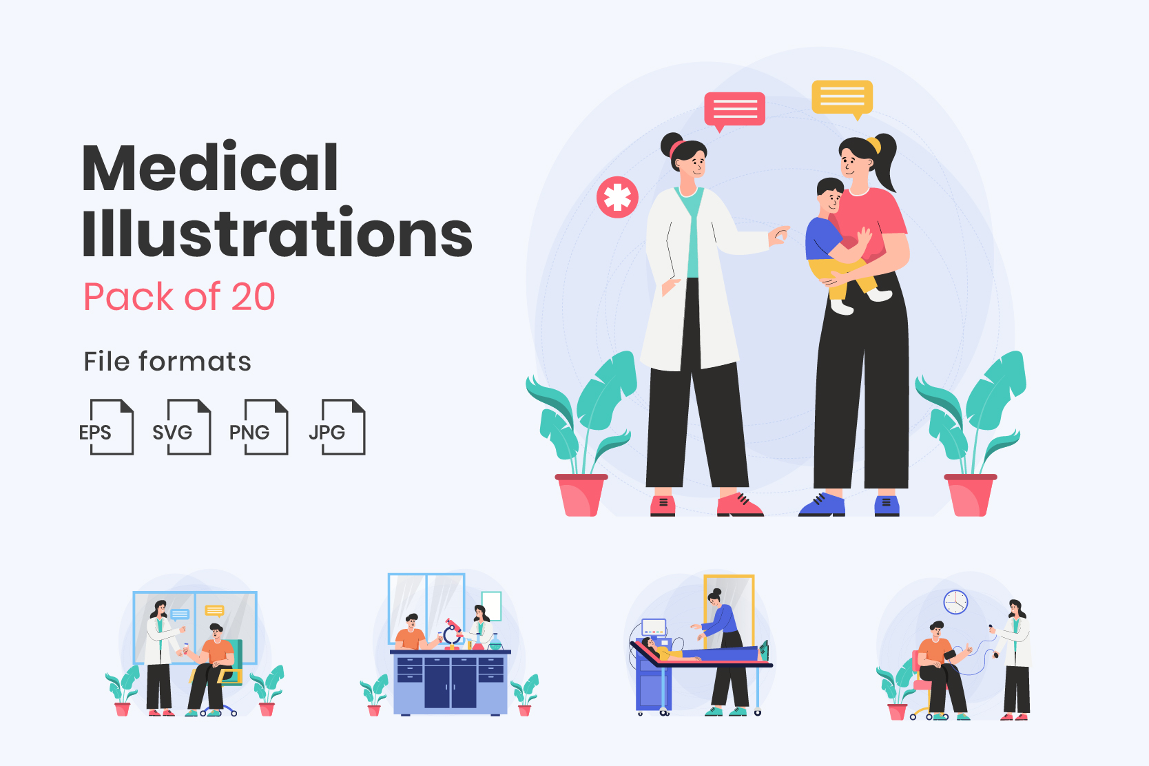 Premium Medical Illustration Pack From People Illustrations