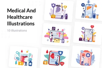 Medical And Healthcare Illustration Pack