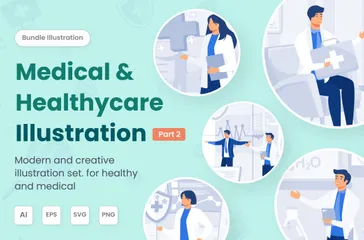 Medical And Healthy Care Illustration Pack