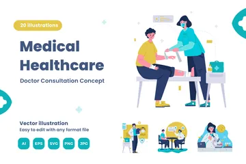 Medical Health Care Illustration Pack