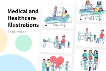 Médical et soins de santé Pack d'Illustrations