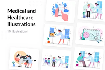 Médical et soins de santé Pack d'Illustrations