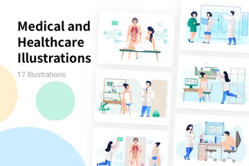 Médical et soins de santé Pack d'Illustrations