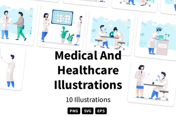 Médical et soins de santé Pack d'Illustrations