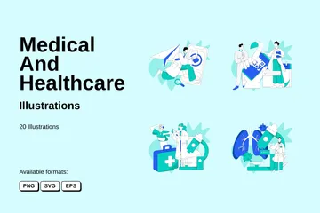 Médical et soins de santé Pack d'Illustrations