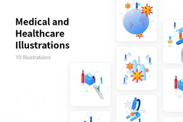 Médical et soins de santé Pack d'Illustrations