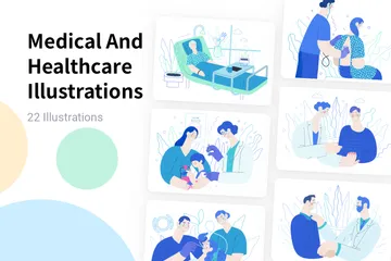 Médical et soins de santé Pack d'Illustrations