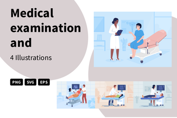 Medical Examination And Consultation Illustration Pack