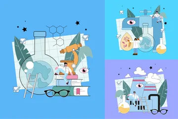 Medical Experiment Illustration Pack