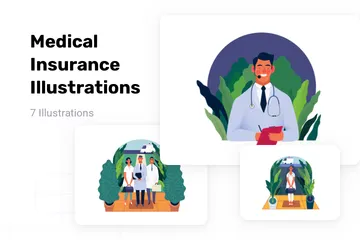 Medical Insurance Illustration Pack
