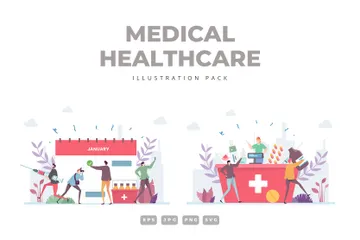 Soins de santé médicaux Illustration Pack