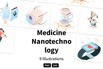 Medicine Nanotechnology Illustration Pack