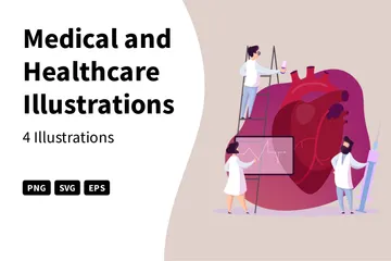 Medicina e saúde Illustration Pack